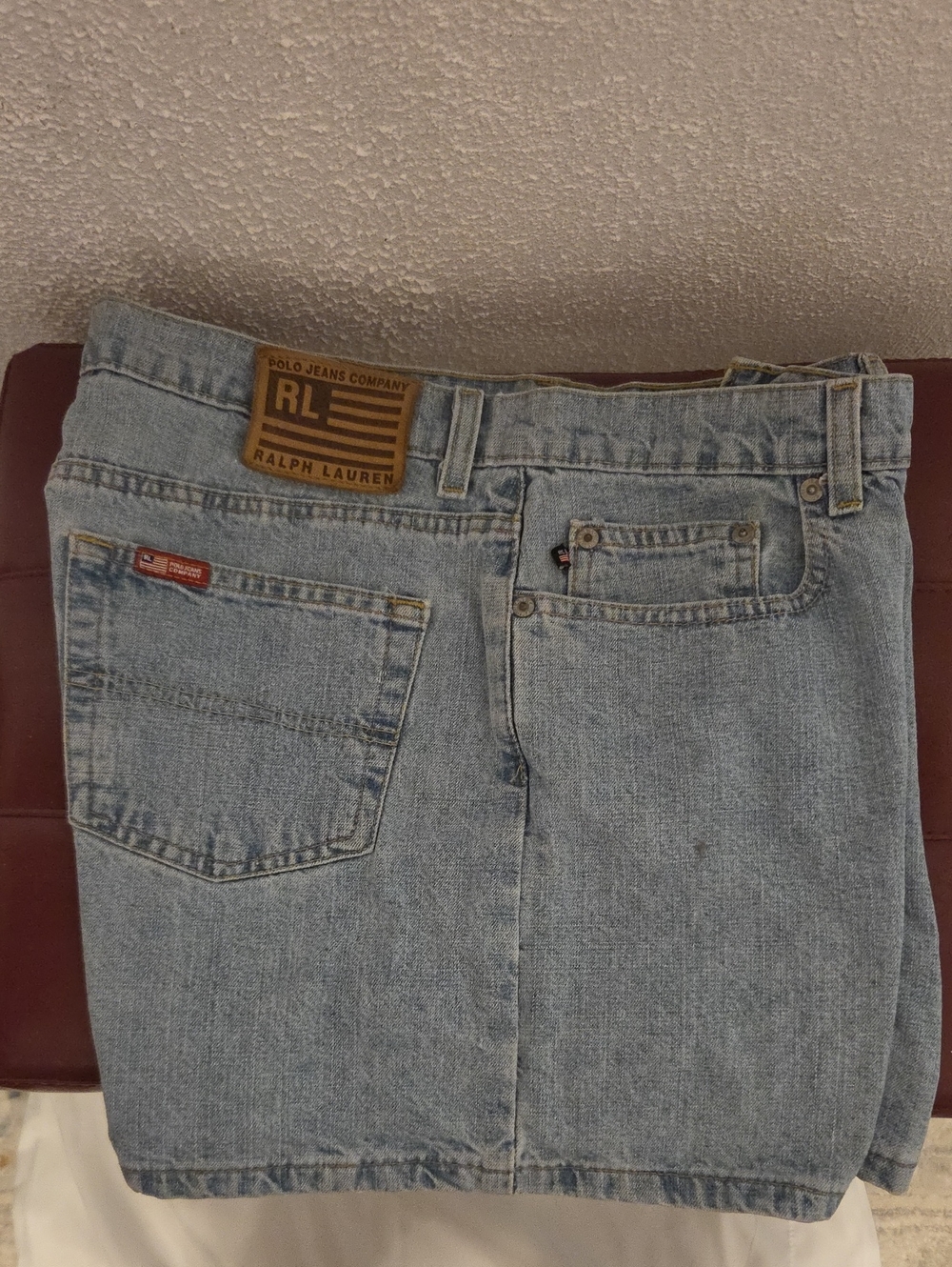 Ralph Lauren Light Wash Women's Jeans with Leather Logo Patch